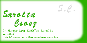 sarolta csosz business card